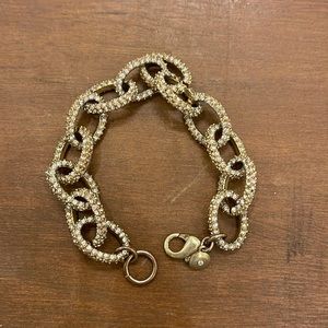 J.Crew Gold and “Diamond” Chain Bracelet - Worn Once, Great Condition